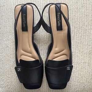 Franco Sarto Black Slingback Heels